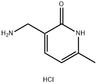 3-(氨基甲基)-6-甲基-1,2-二氢吡啶-2-酮二盐酸 结构式