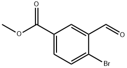 4-溴-3-甲酰基苯甲酸甲酯 结构式