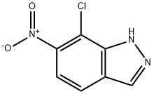 1 H-吲哚唑,7-氯-6-硝基- 结构式