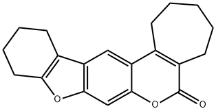2,3,4,5,10,11,12,13-octahydrobenzofuro[3,2-g]cyclohepta[c]chromen-6(1H)-one 结构式