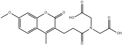 N-(羧甲基)-N-[3-(7-甲氧基-4-甲基-2-氧代-2H-1-苯并吡喃-3-基)-1-氧代丙基]甘氨酸 结构式