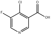 4-氯-5-氟吡啶-3-羧酸 结构式