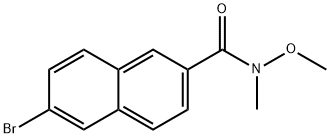 6-溴-N-甲氧基-N-甲基-2-萘甲酰胺 结构式