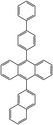 9-(4-[1,1'-联苯])-10-(2-萘)蒽 结构式