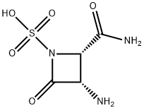 (2S)-3-氨基-2-氨甲酰氧甲基-4-氧代-1-氮杂环丁基磺酸 结构式