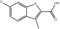 6-氟-3-甲基-1-苯并噻吩-2-羧酸 结构式