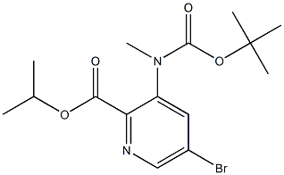 tert-butyl 2-(isopropoxycarbonyl)-5-bromopyridin-3-ylmethylcarbamate 结构式