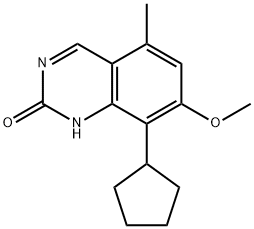 8-环戊基-5-甲基-7-甲氧基-喹唑啉-2(1H)-酮 结构式