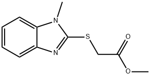 methyl 2-(1-methyl-1H-benzo[d]imidazol-2-ylthio)acetate 结构式