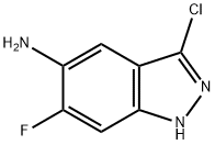 3-chloro-6-fluoro-1H-indazol-5-amine 结构式