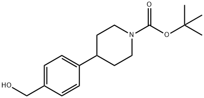 TERT-BUTYL 4-(4-(HYDROXYMETHYL)PHENYL)PIPERIDINE-1-CARBOXYLATE 结构式