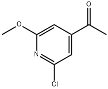 1-(2-Chloro-6-methoxypyridin-4-yl)ethanone 结构式