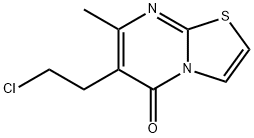 6-(2-CHLOROETHYL)-7-METHYL-5H-THIAZOLO[3,2-A]PYRIMIDIN-5-ONE 结构式