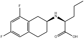 (S)-2 - (((S)-6,8-二氟-1,2,3,4-四氢萘-2-基)氨基)戊酸 结构式