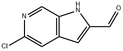 5-氯-1H-吡咯并[2,3-C]吡啶-2-甲醛 结构式