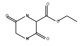 3,6-二氧代哌嗪-2-羧酸乙酯 结构式