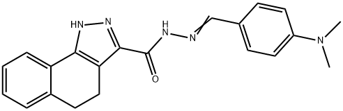 N'-{(E)-[4-(dimethylamino)phenyl]methylidene}-4,5-dihydro-1H-benzo[g]indazole-3-carbohydrazide 结构式