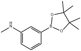 N-methyl-3-(4,4,5,5-tetramethyl-1,3,2-dioxaborolan-2-yl)benzenamine 结构式