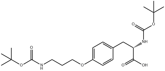 N-Boc-O-(3-Boc-aminopropyl)-L-tyrosine 结构式