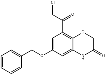 6-(苄氧基)-8-(2-氯乙酰基)2H-苯并[1,4]恶嗪-3(4H)-酮 结构式