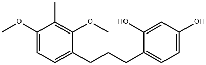 二甲氧基甲苯基-4-丙基间苯二酚 结构式