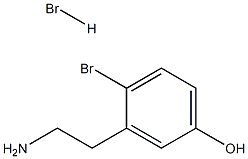 3-(2-氨基乙基)-4-溴苯酚盐酸盐 结构式