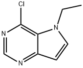 4-Chloro-5-ethyl-5H-pyrrolo[3,2-d]pyrimidine 结构式