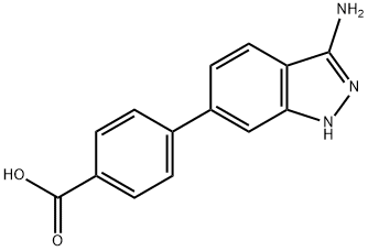 4-(3-Amino-1H-indazol-6-yl)benzoic acid 结构式