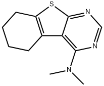 N,N-二甲基-5,6,7,8-四氢苯并[4,5]噻吩并[2,3-D]嘧啶-4-胺 结构式