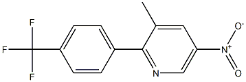 3-甲基-5-硝基-2-(4-(三氟甲基)苯基)吡啶 结构式