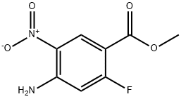 4-氨基-2-氟-5-硝基苯甲酸甲酯 结构式