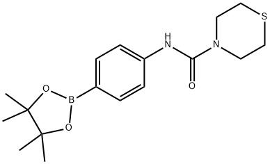 N-(4-(4,4,5,5-四甲基-1,3,2-二噁硼烷-2-基)苯基)硫代吗啉-4-甲酰胺 结构式