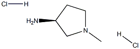 (3S)-1-甲基-3-吡咯胺盐酸盐 结构式