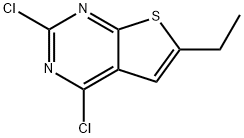 2,4-二氯-6-乙基噻吩并[2,3-D]嘧啶 结构式