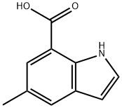 5-甲基-1H-吲哚-7-羧酸 结构式