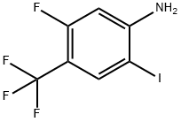 5-氟-2-碘-4-(三氟甲基)苯胺 结构式