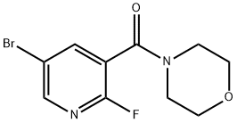 4-[(5-溴-2-氟-3-吡啶基)羰基]吗啉 结构式