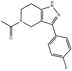 1-(3-(4-氟苯基)-1,4,6,7-四氢-5H-吡唑并[4,3-C]吡啶-5-基)乙-1-酮 结构式