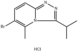 6-Bromo-3-isopropyl-5-methyl-[1,2,4]triazolo[4,3-a]pyridine hydrochloride 结构式