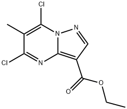 5,7-二氯-6-甲基吡唑并[1,5-A]嘧啶-3-羧酸乙酯 结构式