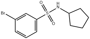 3-溴-N-环戊基苯磺酰胺 结构式