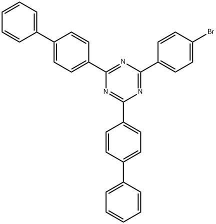 2,4-二([1,1'-联苯] -4-基) -6-(4-溴苯基) -1,3,5-三嗪 结构式