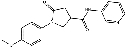 1-(4-methoxyphenyl)-5-oxo-N-(pyridin-3-yl)pyrrolidine-3-carboxamide 结构式