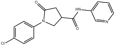 1-(4-chlorophenyl)-5-oxo-N-(pyridin-3-yl)pyrrolidine-3-carboxamide 结构式