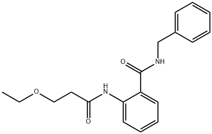 N-benzyl-2-[(3-ethoxypropanoyl)amino]benzamide 结构式