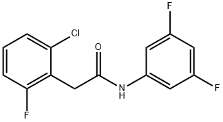 2-(2-chloro-6-fluorophenyl)-N-(3,5-difluorophenyl)acetamide 结构式