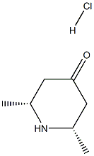 顺式-2,6-二甲基哌啶4-酮盐酸盐 结构式