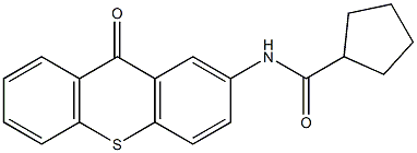 N-(9-oxo-9H-thioxanthen-2-yl)cyclopentanecarboxamide 结构式