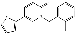 2-(2-fluorobenzyl)-6-(thiophen-2-yl)pyridazin-3(2H)-one 结构式