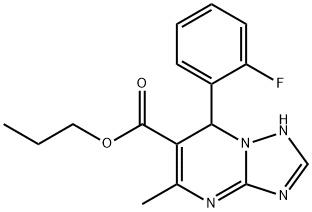 propyl 7-(2-fluorophenyl)-5-methyl-1,7-dihydro-[1,2,4]triazolo[1,5-a]pyrimidine-6-carboxylate 结构式